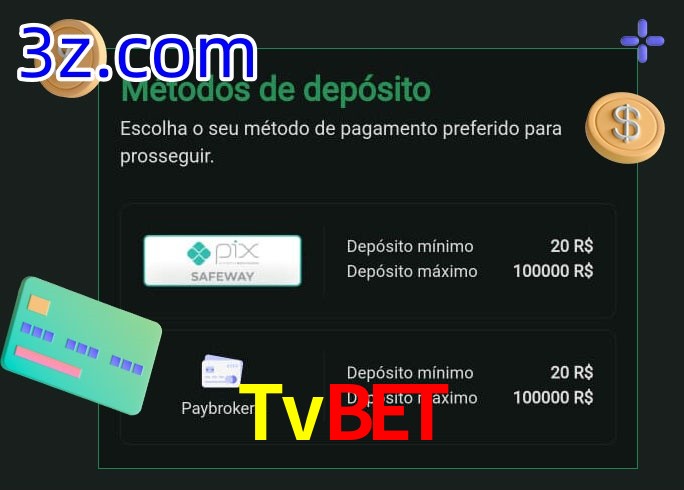 O cassino Tvbet oferece uma grande variedade de métodos de pagamento